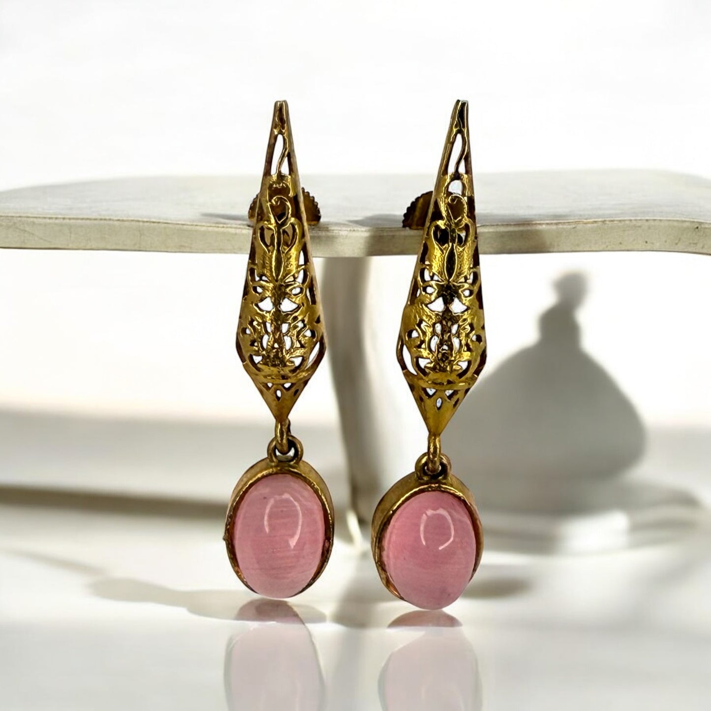 Meheriya Dangler Earring - MANKAA Pink