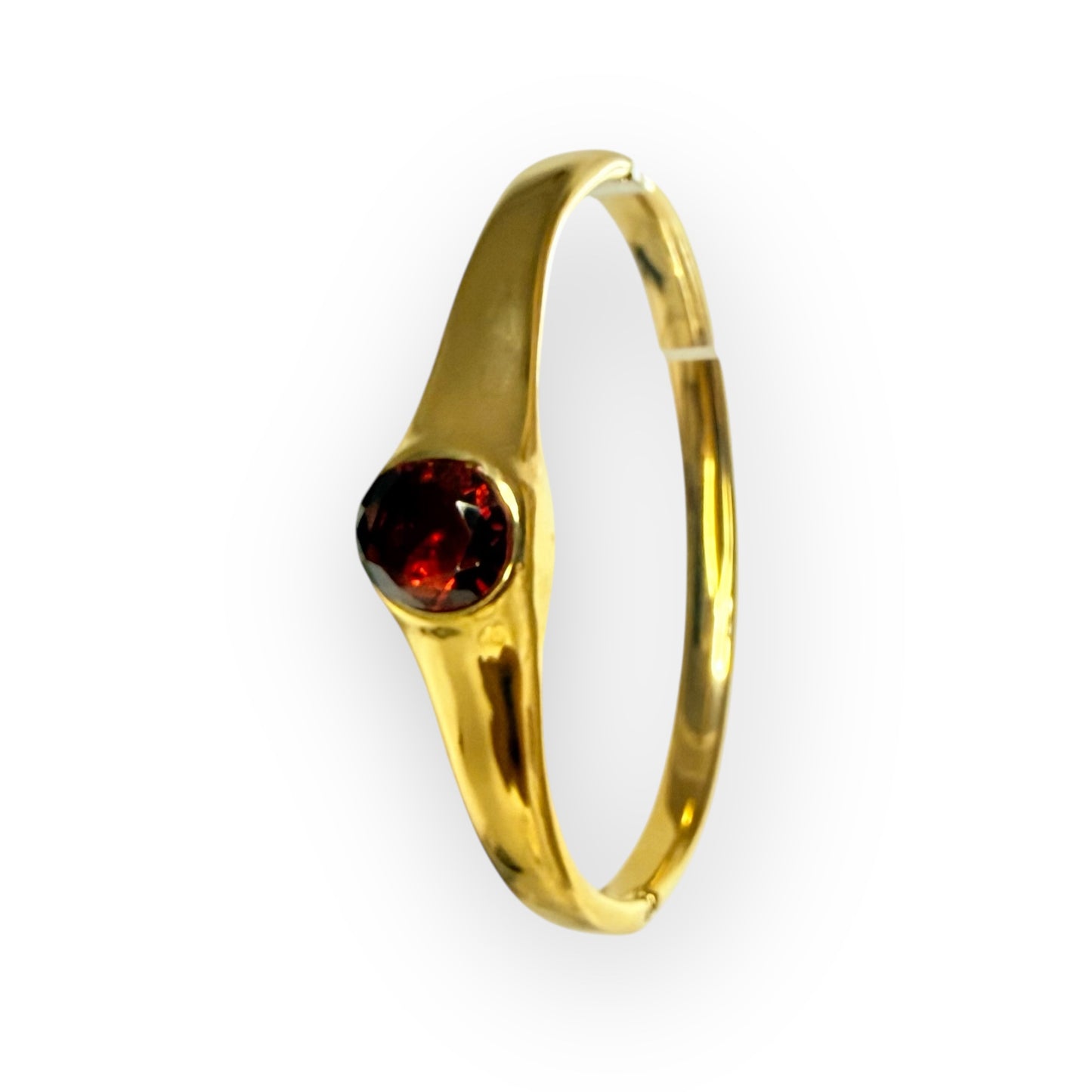 Ruby Stone Gold Cuff Bracelet - MANKAA Default Title Bracelet