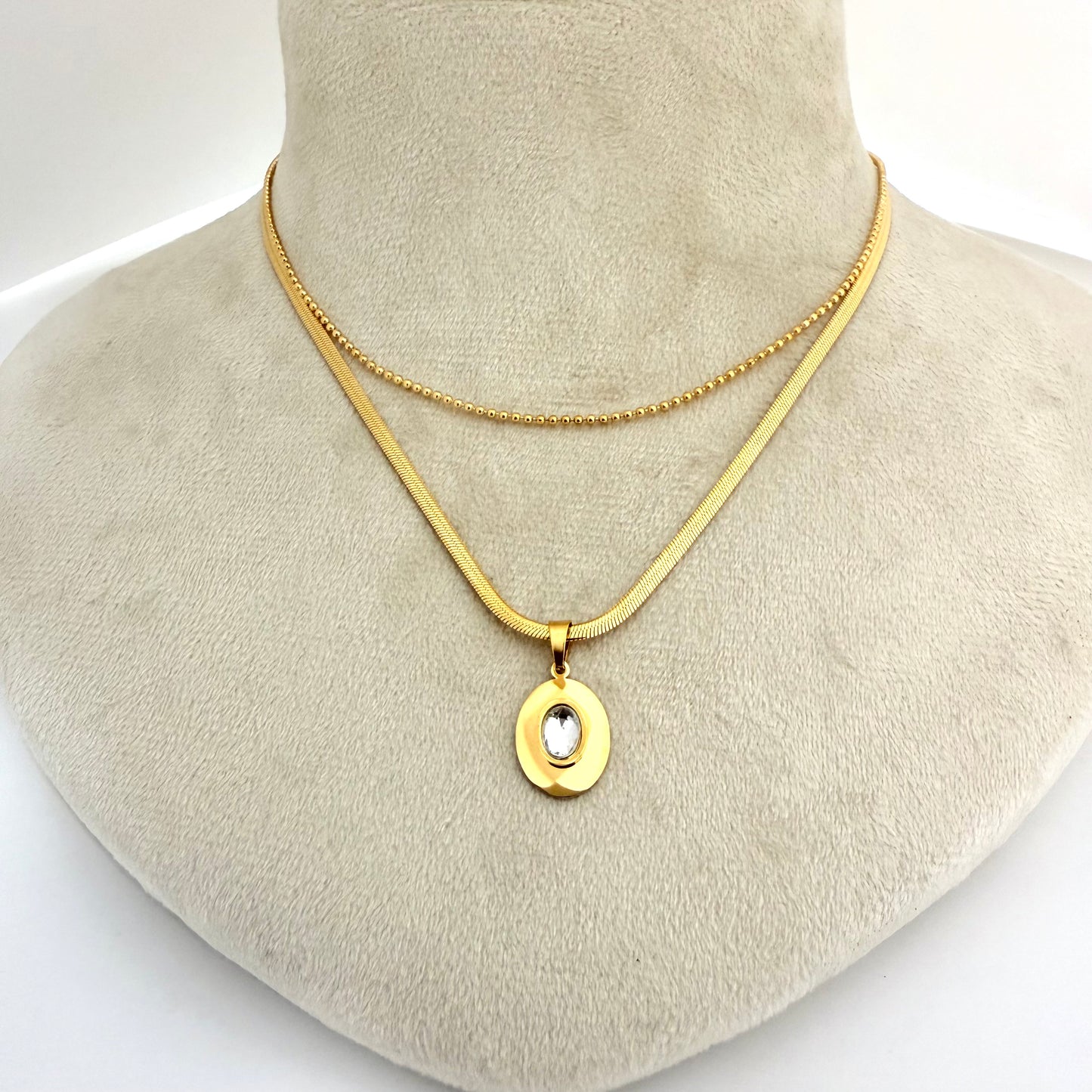 Double Layer Chain Necklace - MANKAA Chain