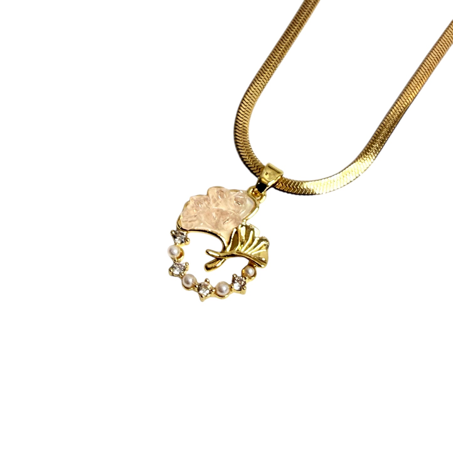 Golden Blossom Snake Chain Necklace - MANKAA Default Title Chain