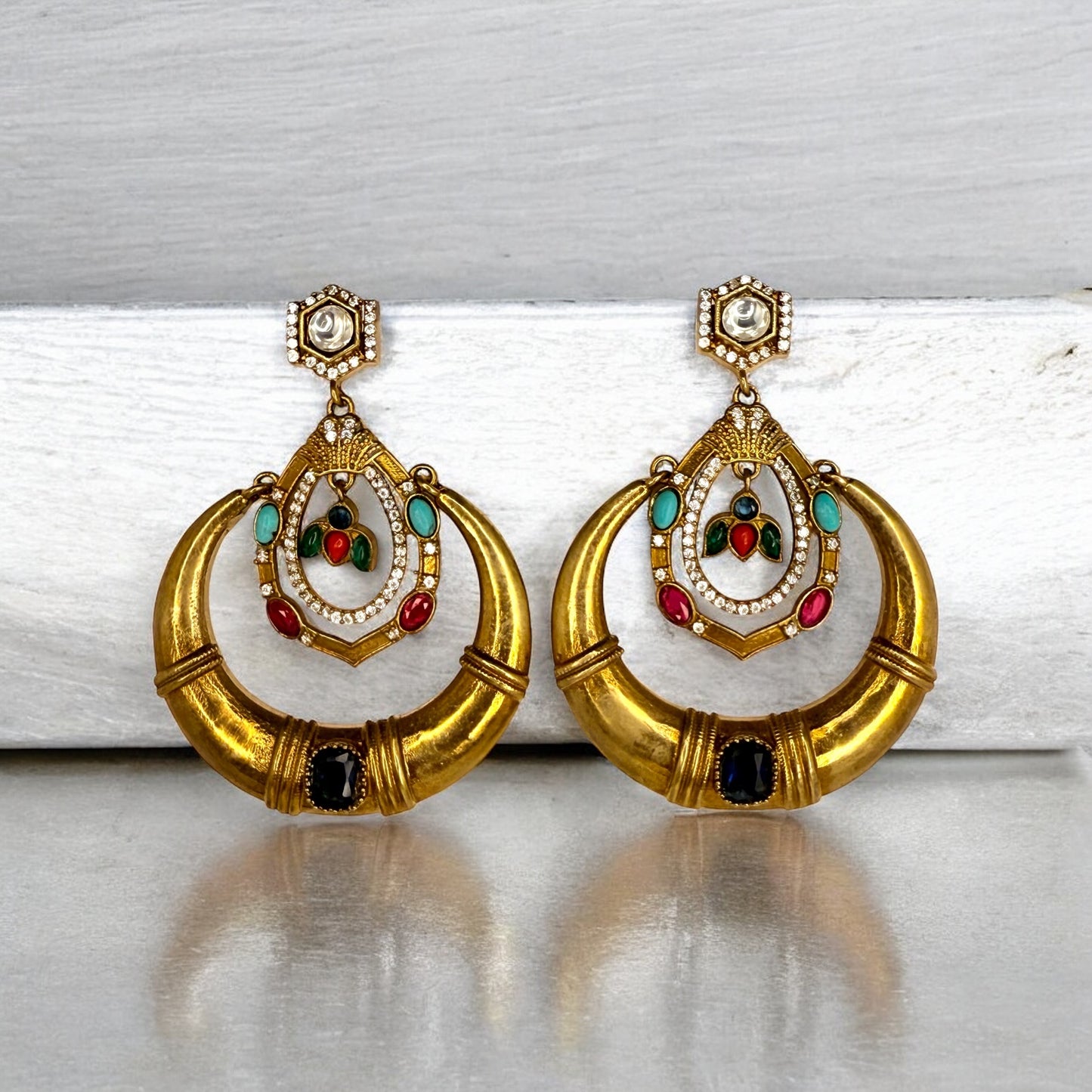 SwarnaKriti Dangler Chandbali - MANKAA Default Title Earrings