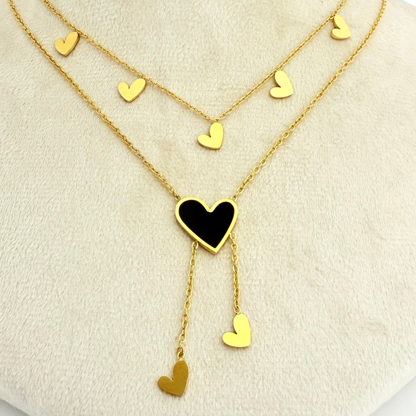 Double Love Dangler Necklace - MANKAA Default Title Chain