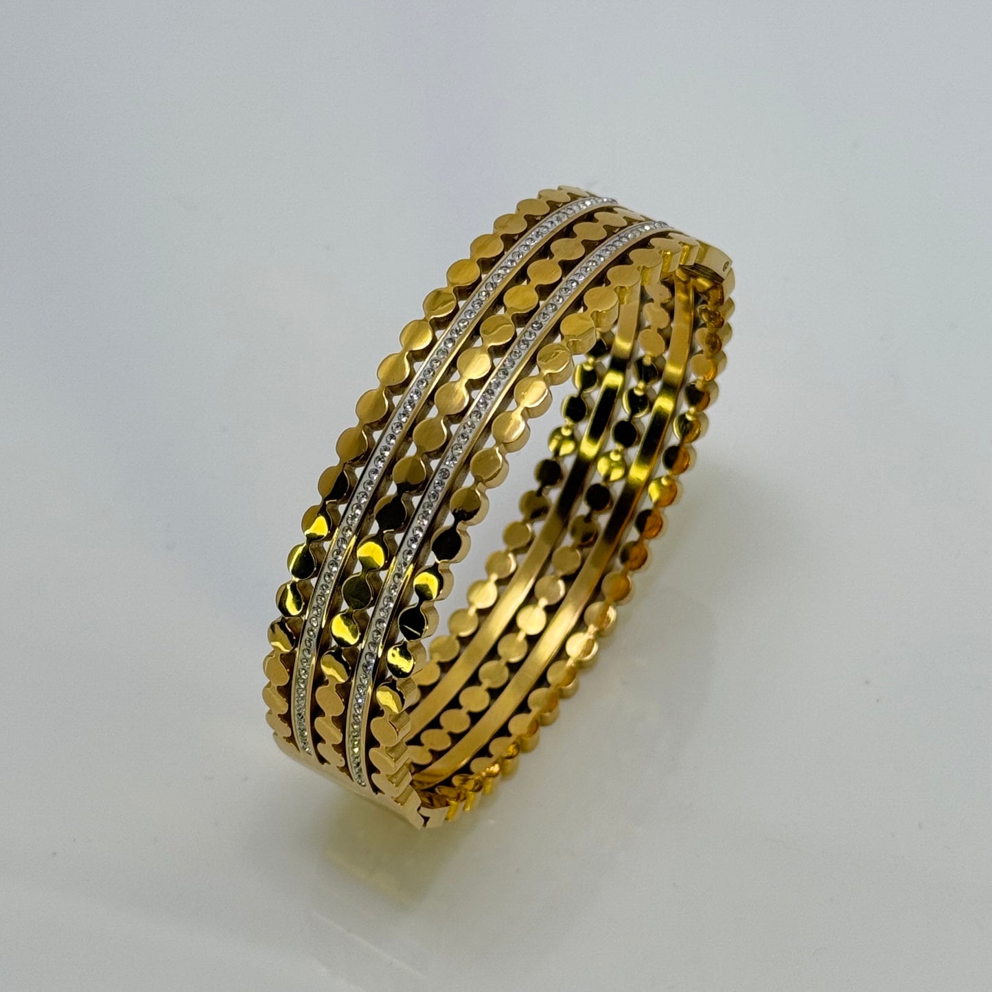 Stone Thick Cuff Bracelet