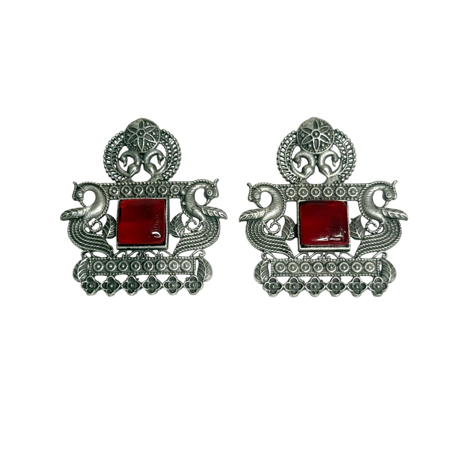 Aarna Studs Earrings - MANKAA Ruby Earrings