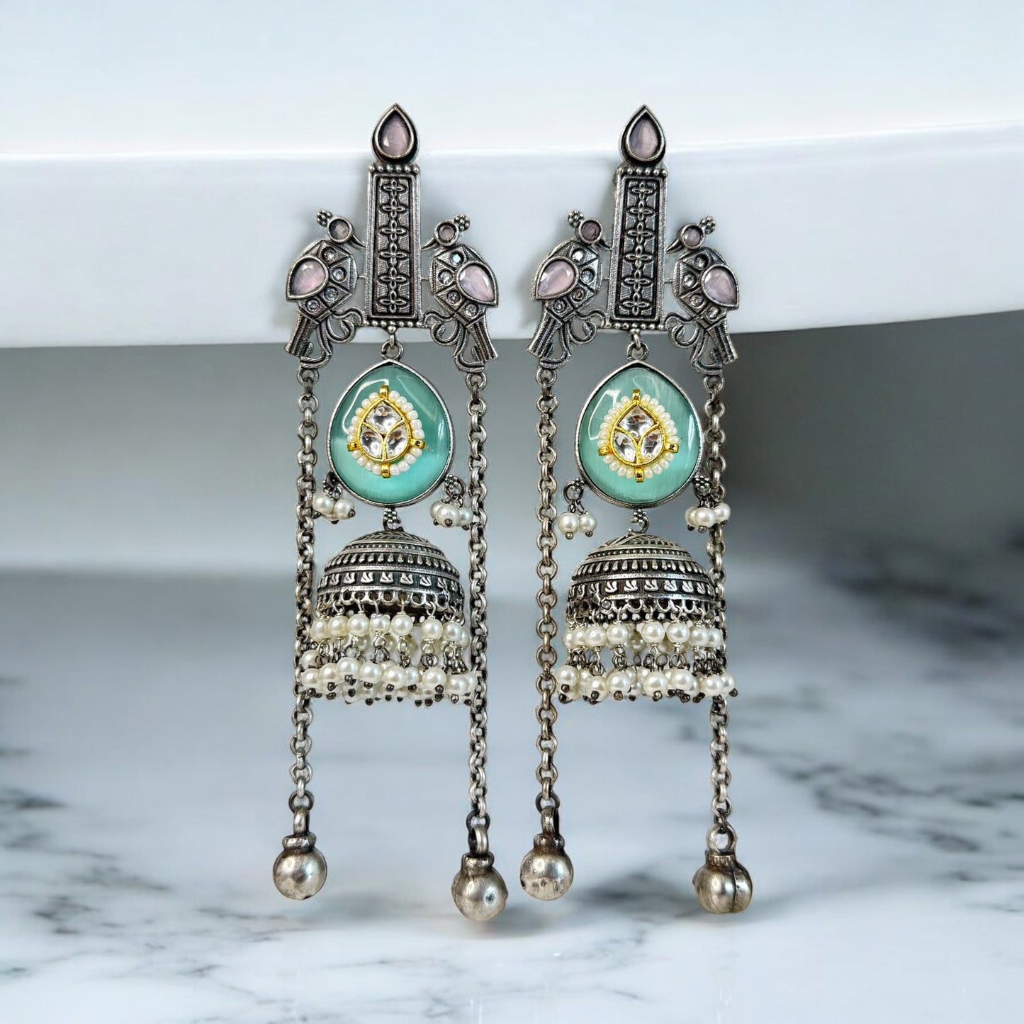 Kanaklata Drop Chain Earring - MANKAA Earrings