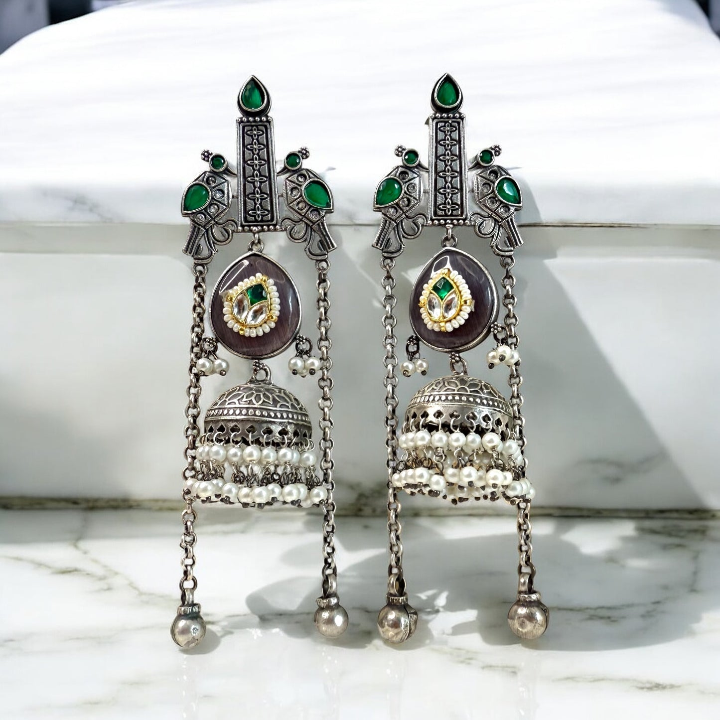 Kanaklata Drop Chain Earring - MANKAA Earrings
