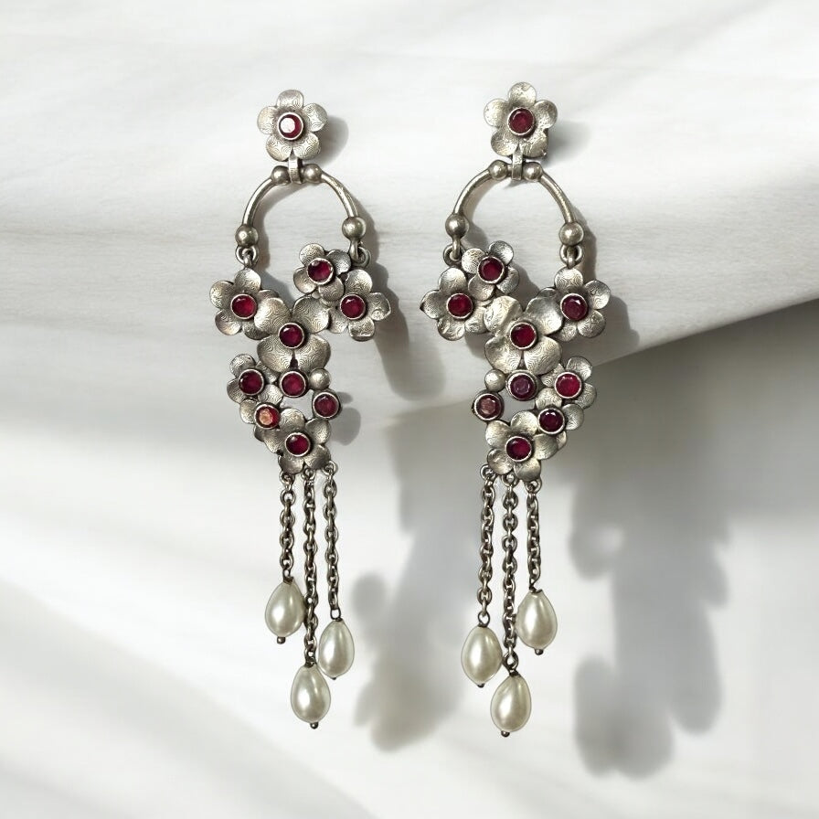 Rajwada Floral Earrings - MANKAA Earrings