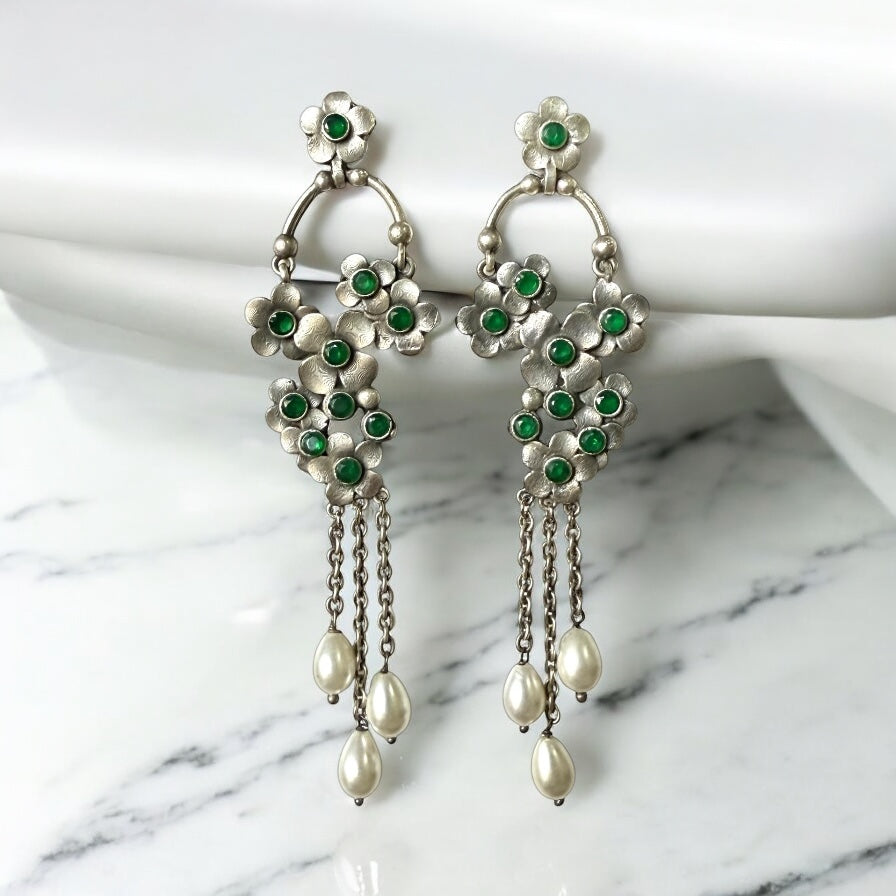 Rajwada Floral Earrings - MANKAA Earrings