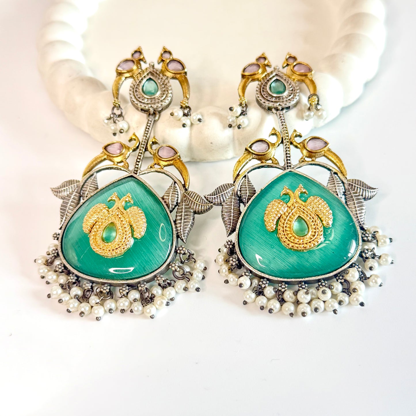 Maharani Peacock Earrings - MANKAA Earrings