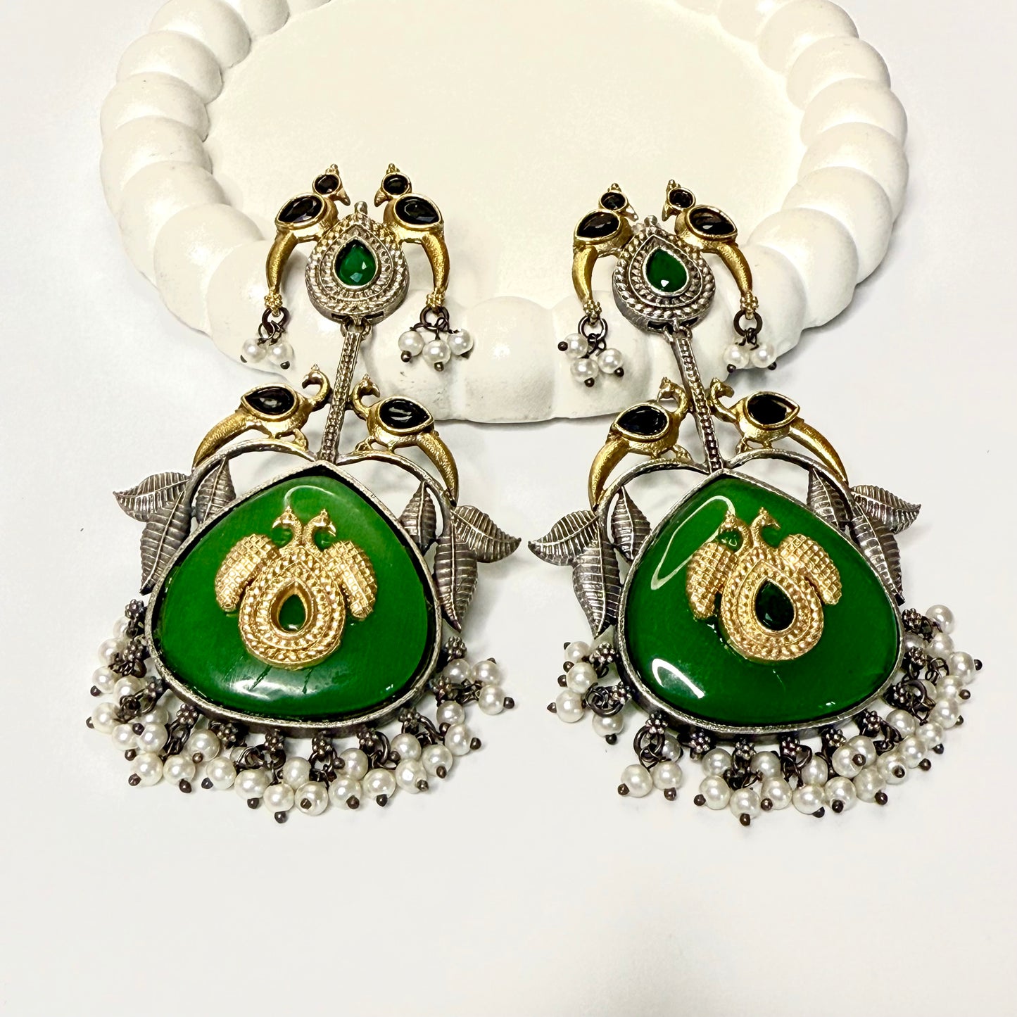 Maharani Peacock Earrings - MANKAA Earrings