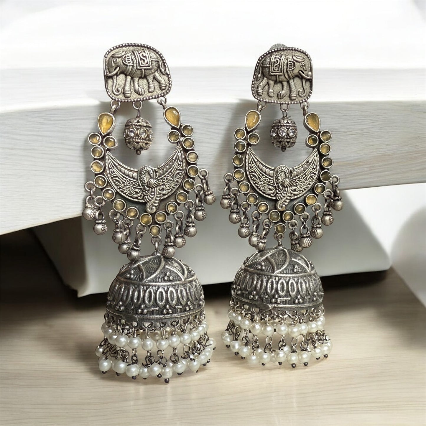 Gajakesari Jhumka Earring - MANKAA Earring