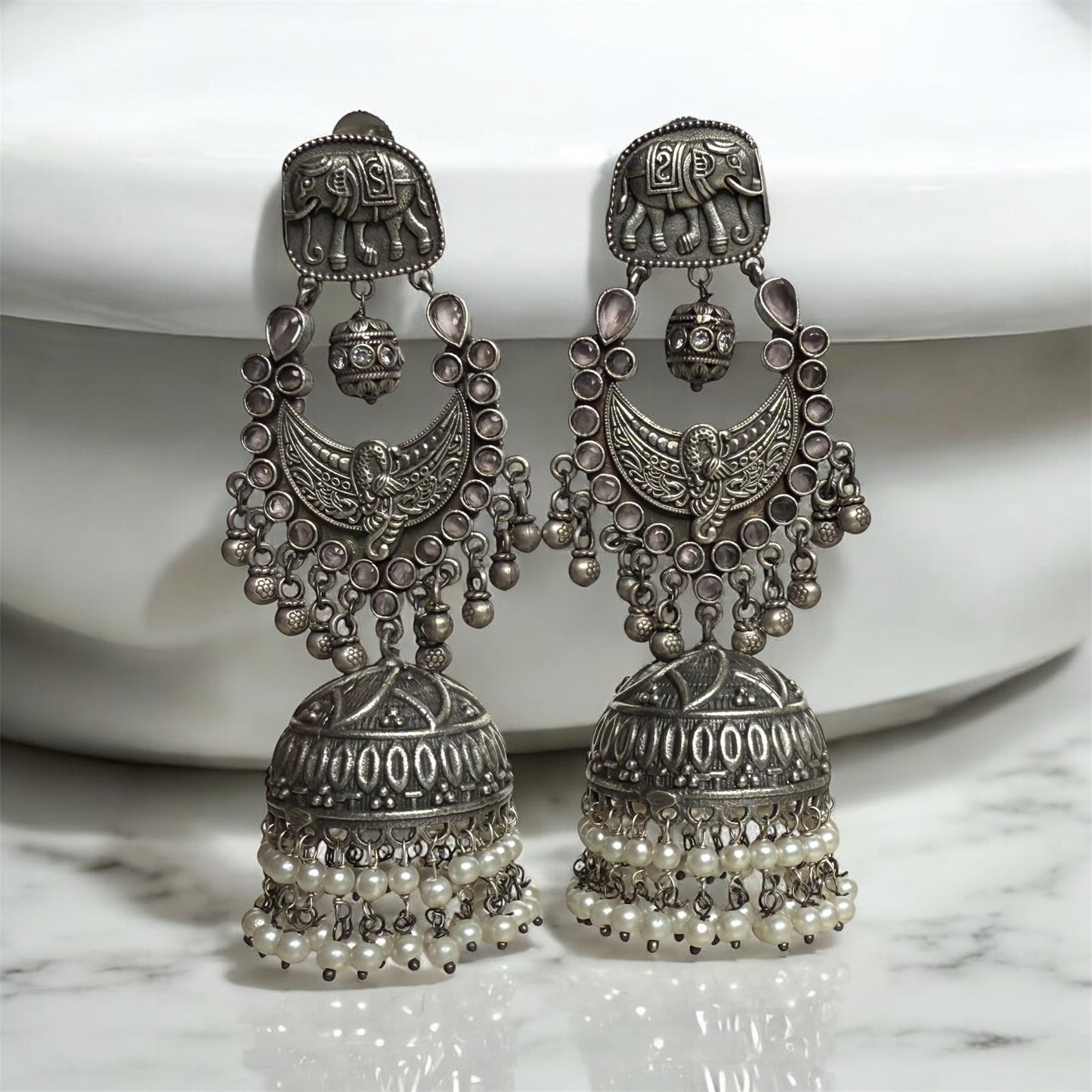 Gajakesari Jhumka Earring - MANKAA Earring