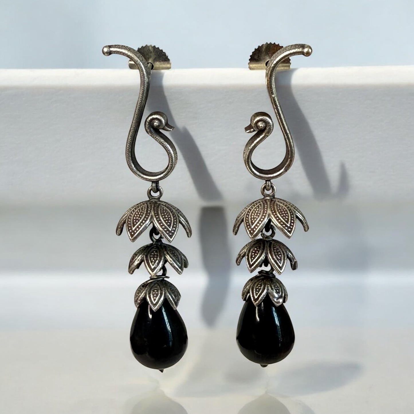 Mayuri Dangler Earring - MANKAA Black Earrings