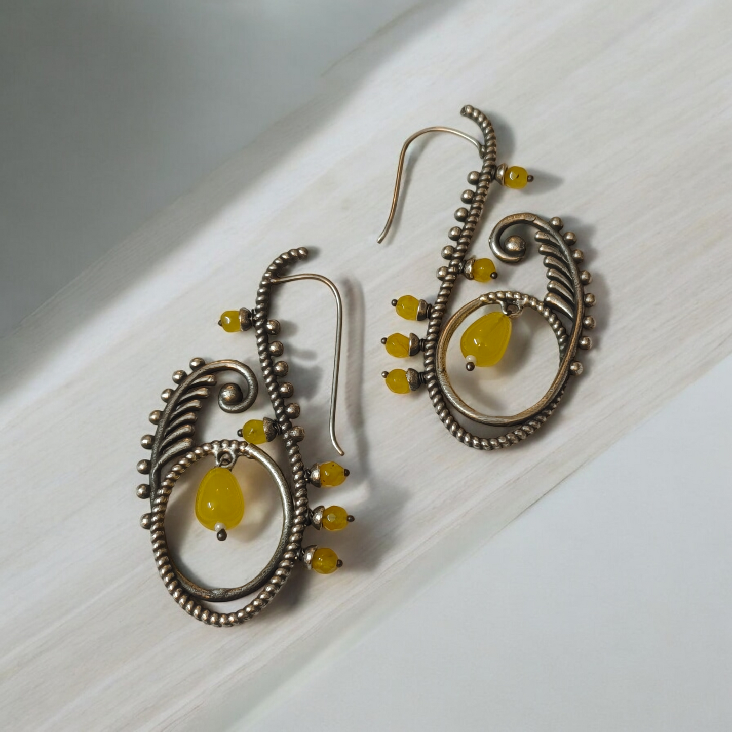 Gargi Yellow Hooks - MANKAA Default Title Earrings