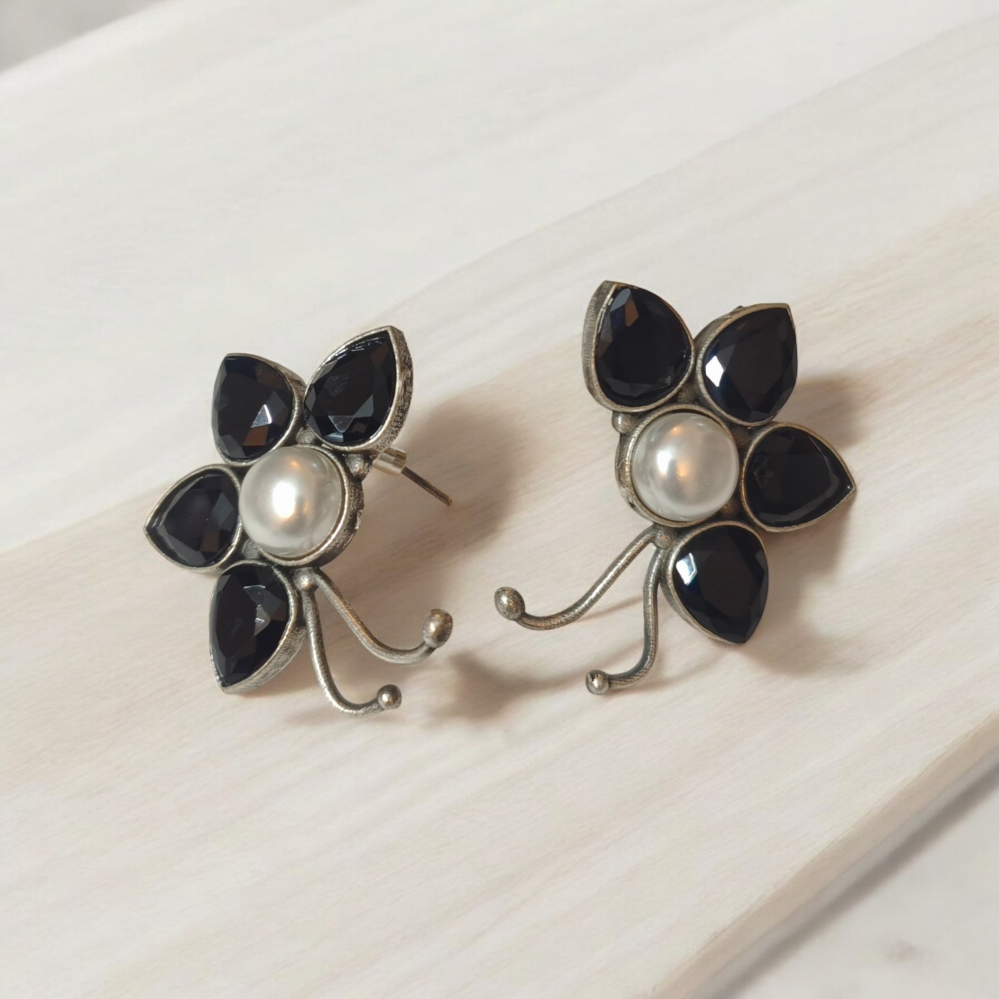 Aamara Black Studs - MANKAA Default Title Earrings