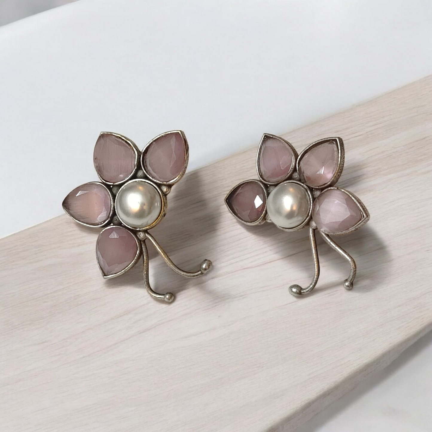 Aamara Pink Studs - MANKAA Default Title Earrings