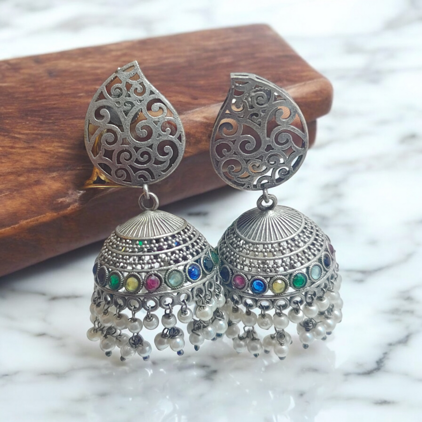 Ihita Multicoloured Jhumka - MANKAA Default Title Earrings