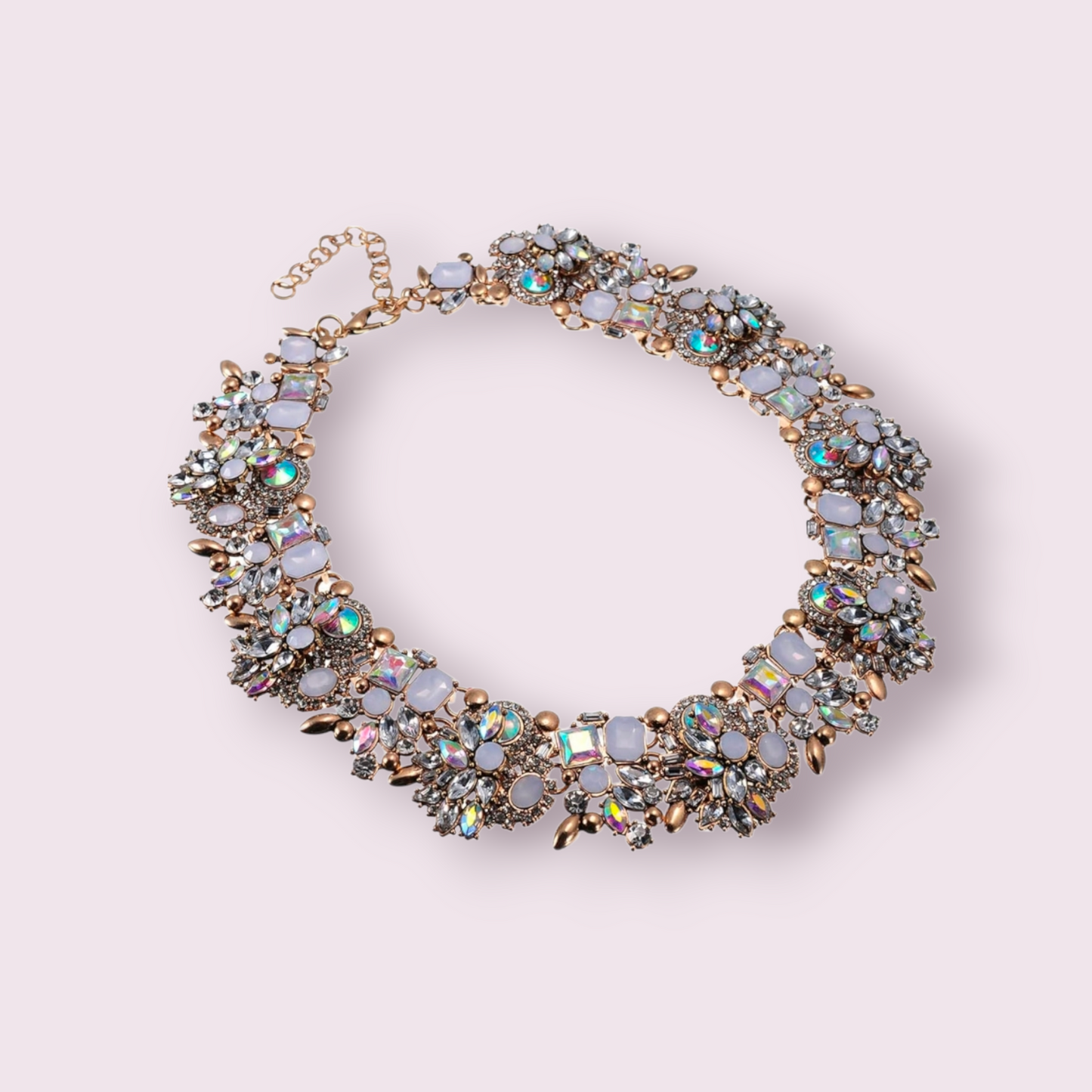 Crystal Rhinestone Statement Necklace Set - MANKAA Necklace set