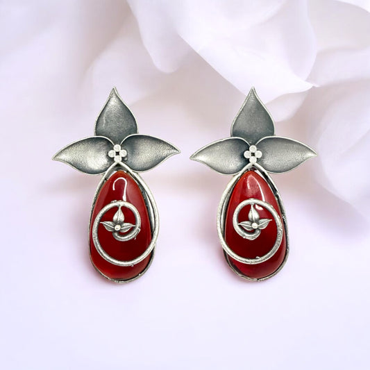 Trishala Stud Earring - MANKAA Ruby Earrings