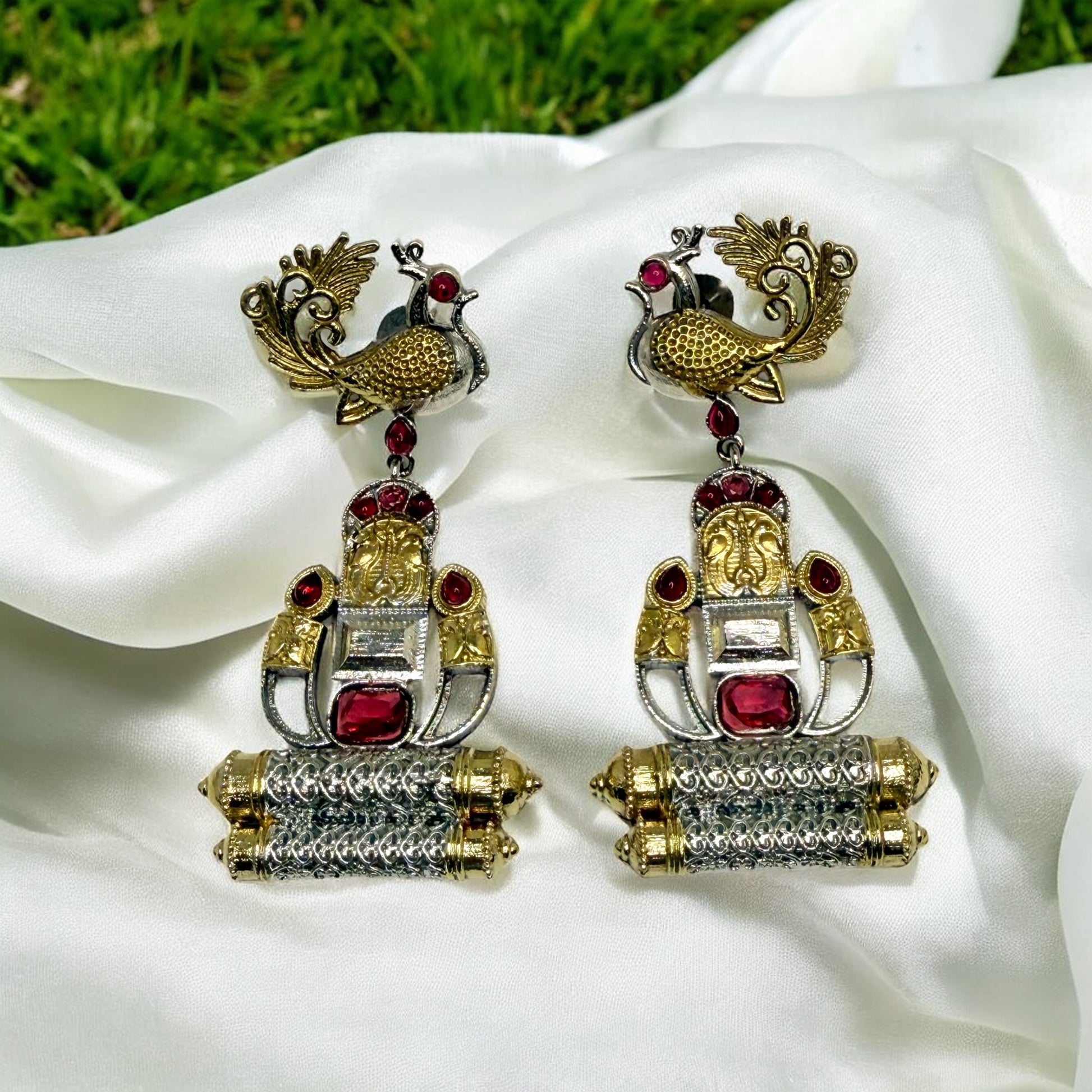 Nayvika Dangler Earring - MANKAA Ruby Earrings