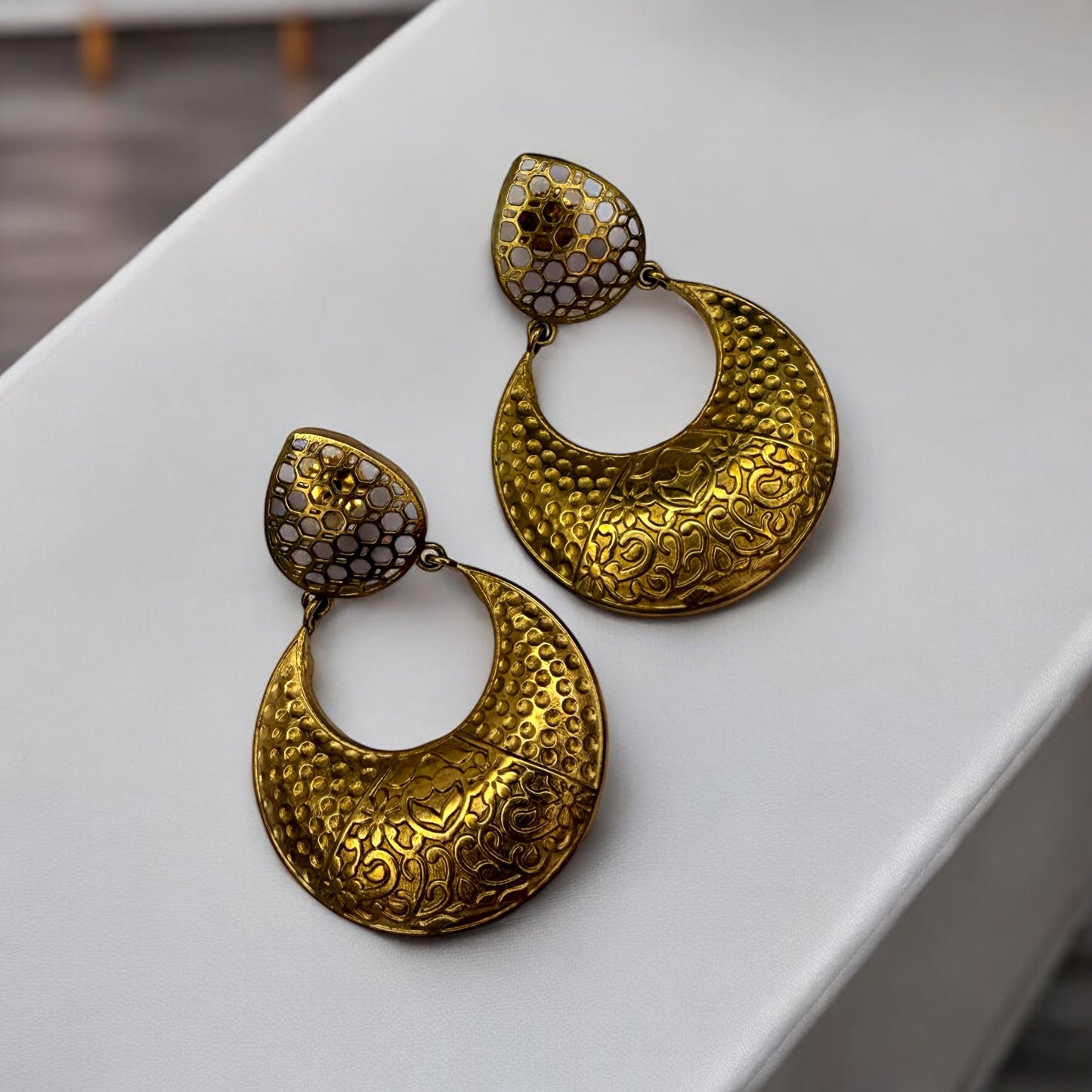 Devyani Dangler Chandbali - MANKAA Default Title Earrings