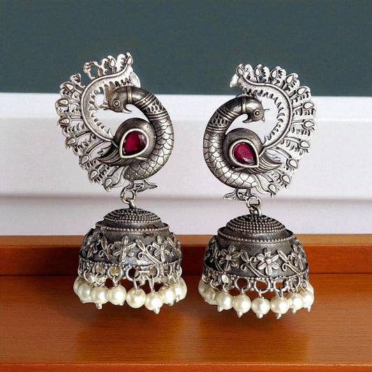 Kanira Jhumka Earring - MANKAA Ruby Earrings