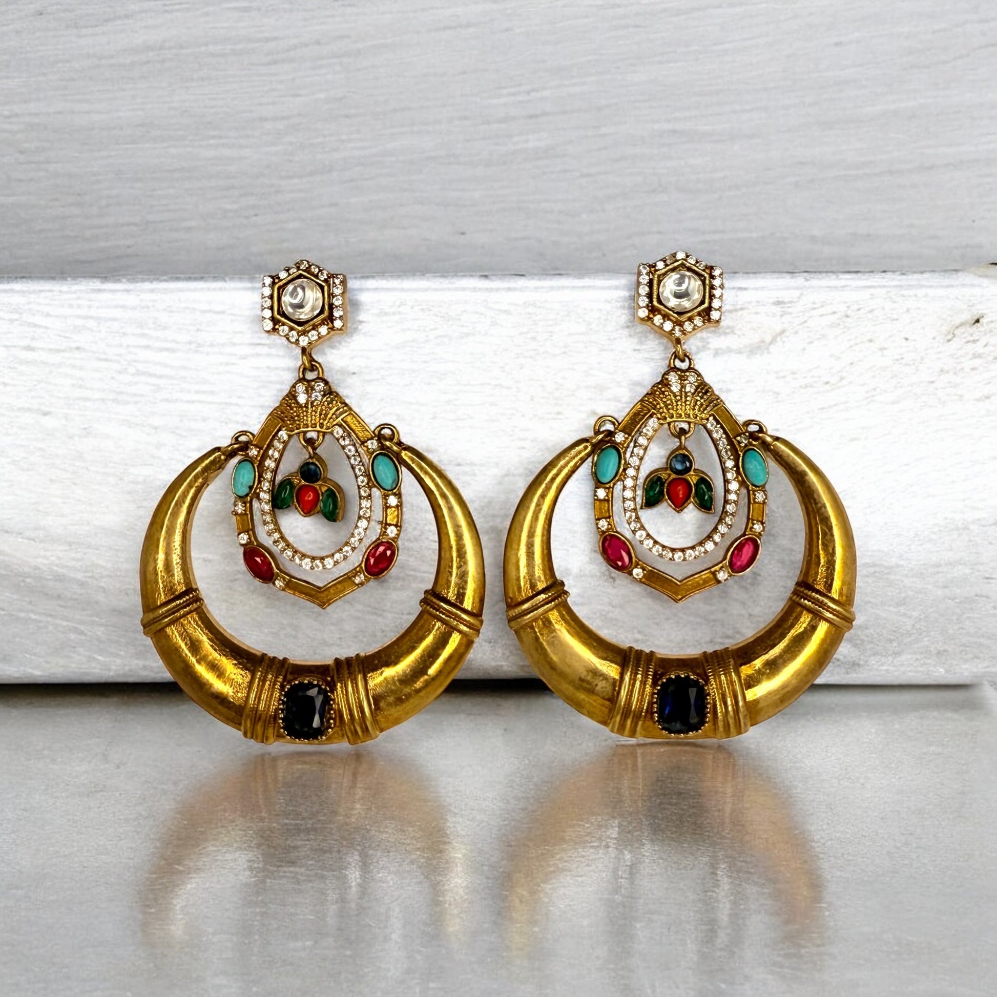 SwarnaKriti Dangler Chandbali - MANKAA Default Title Earrings