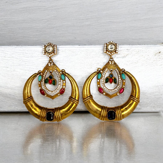 SwarnaKriti Dangler Chandbali - MANKAA Default Title Earrings