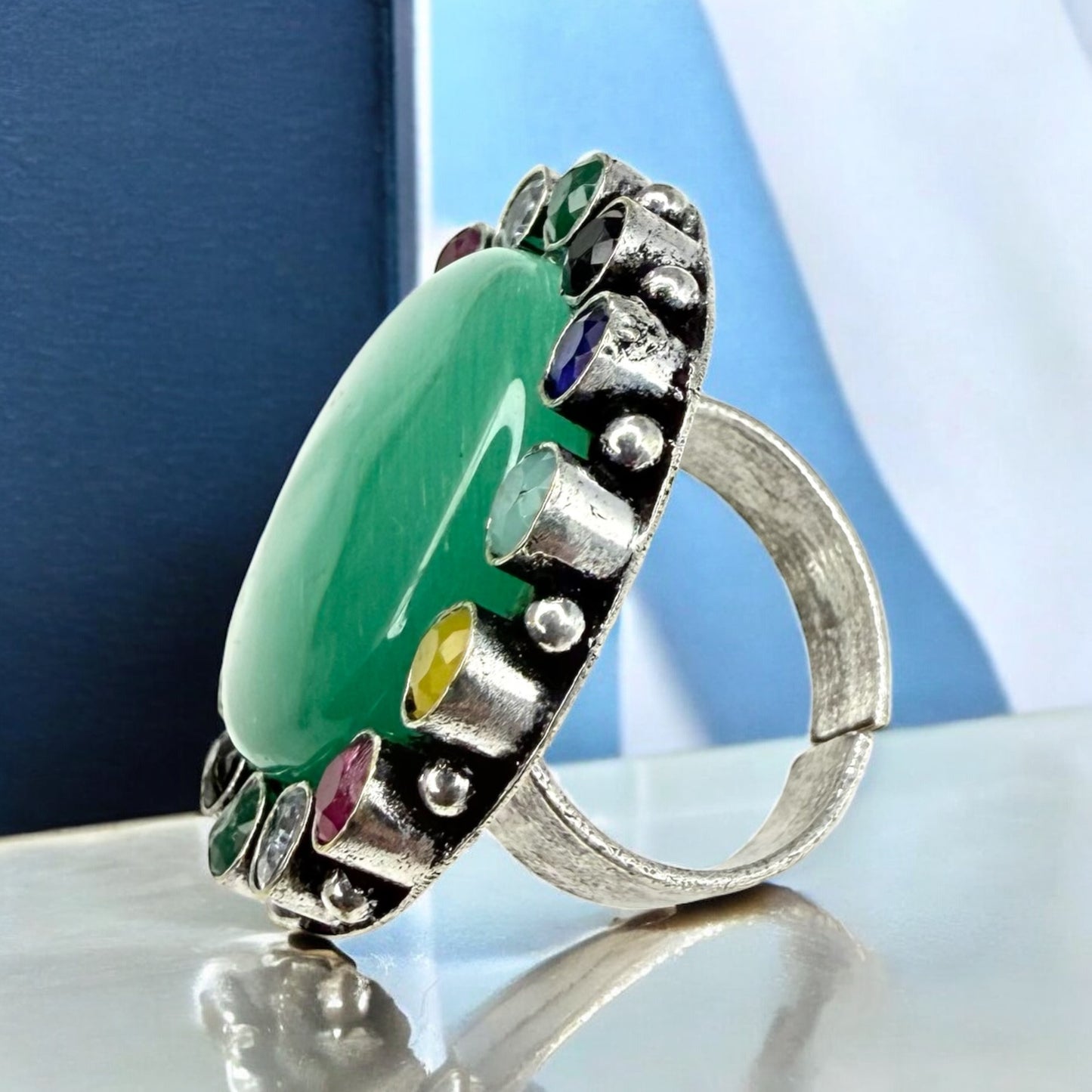 Aavantika Ring - MANKAA Mint Rings