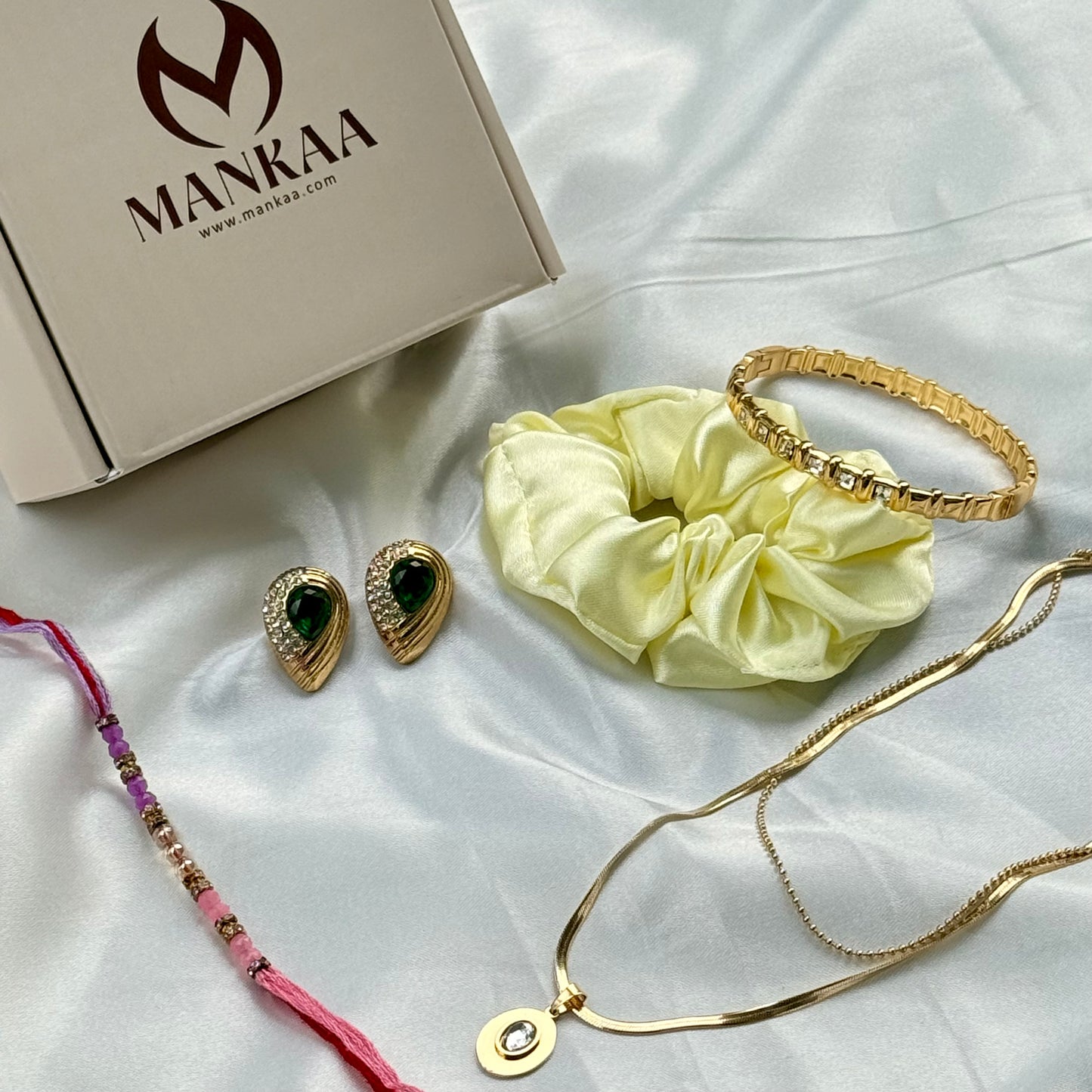 Rakhi Combo - Elegant Gold - Green