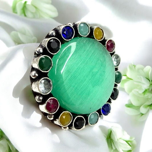 Aavantika Ring - MANKAA Mint Rings