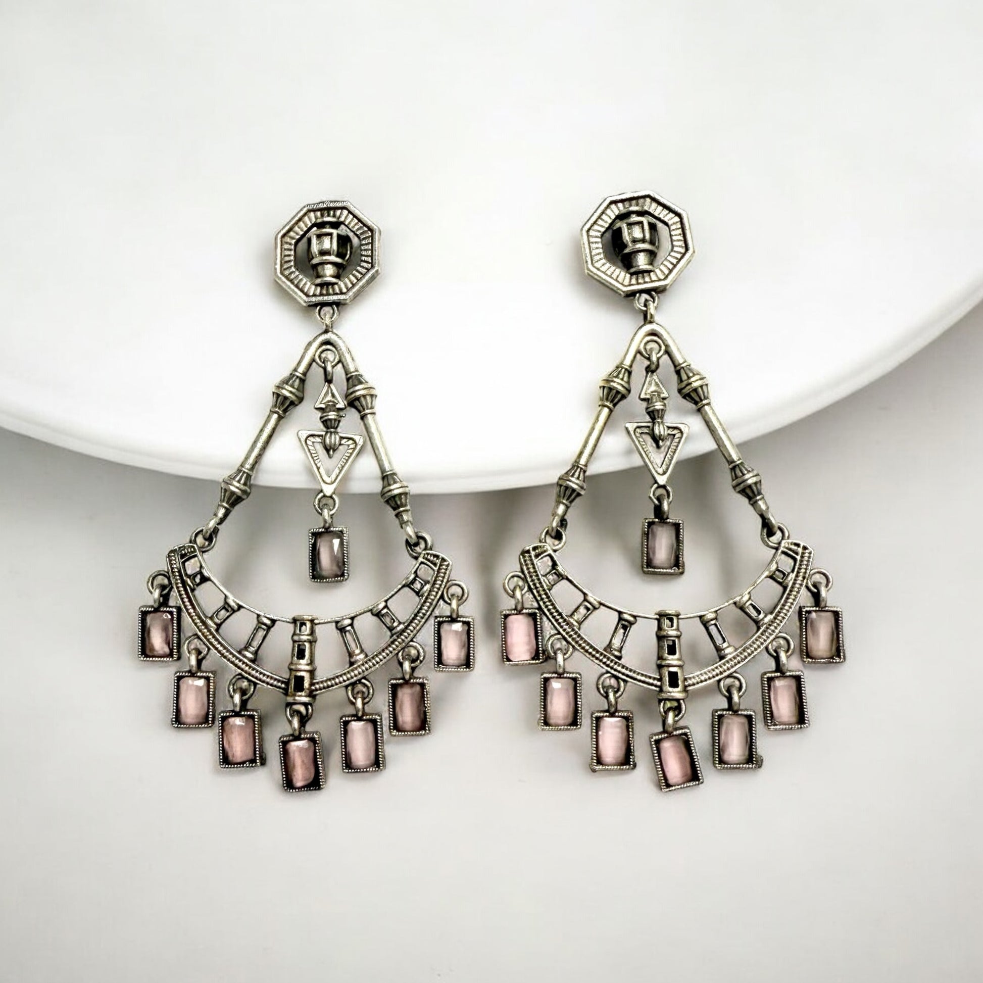 Sloka Dangler - MANKAA Pink Earring