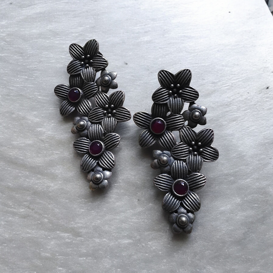 Preshna Ruby Studs - MANKAA