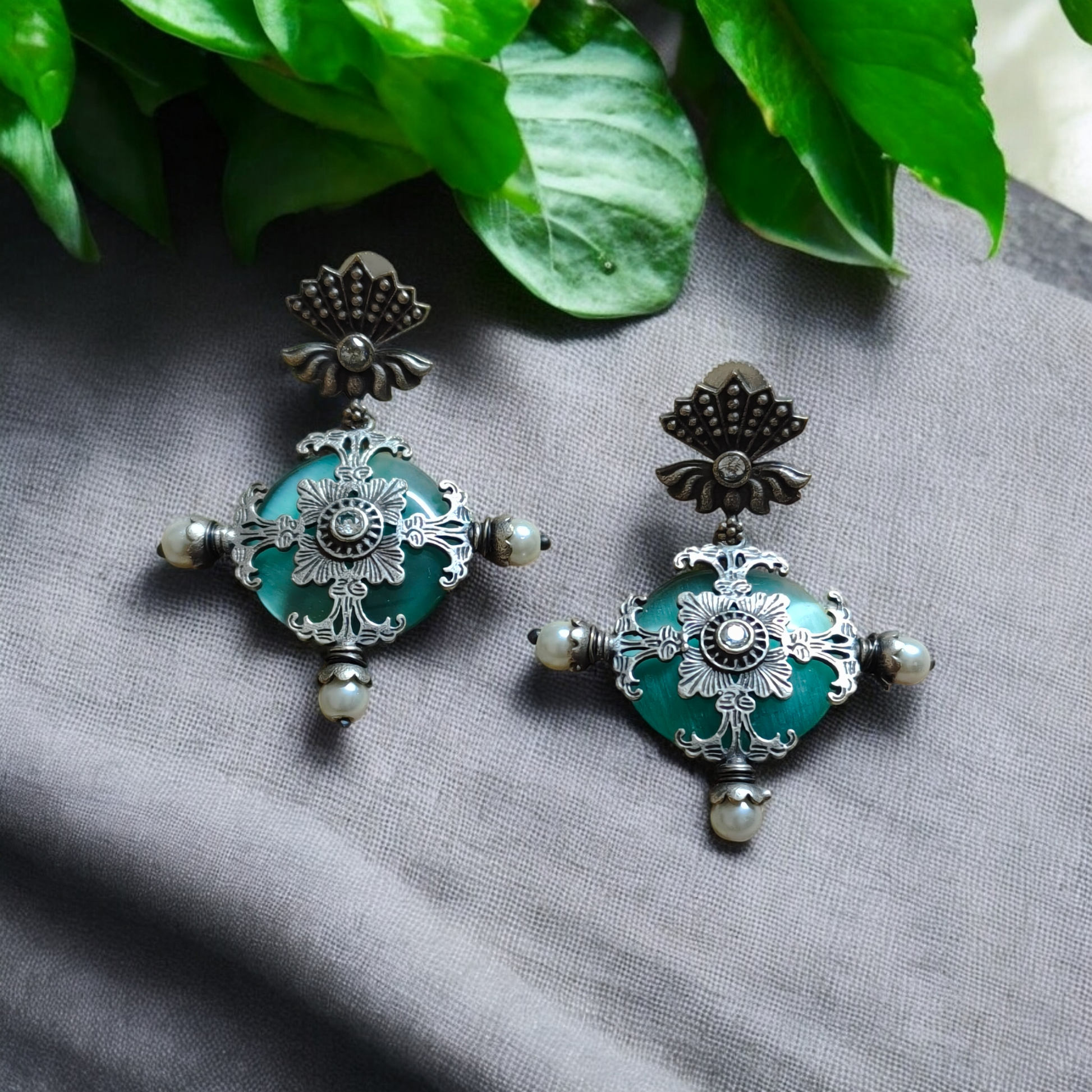 Amarthi Mint Danglers - MANKAA