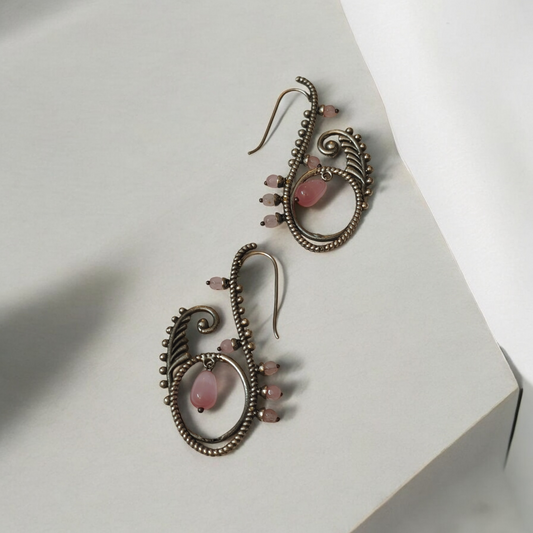 Gargi Pink Hooks - MANKAA Default Title Earrings