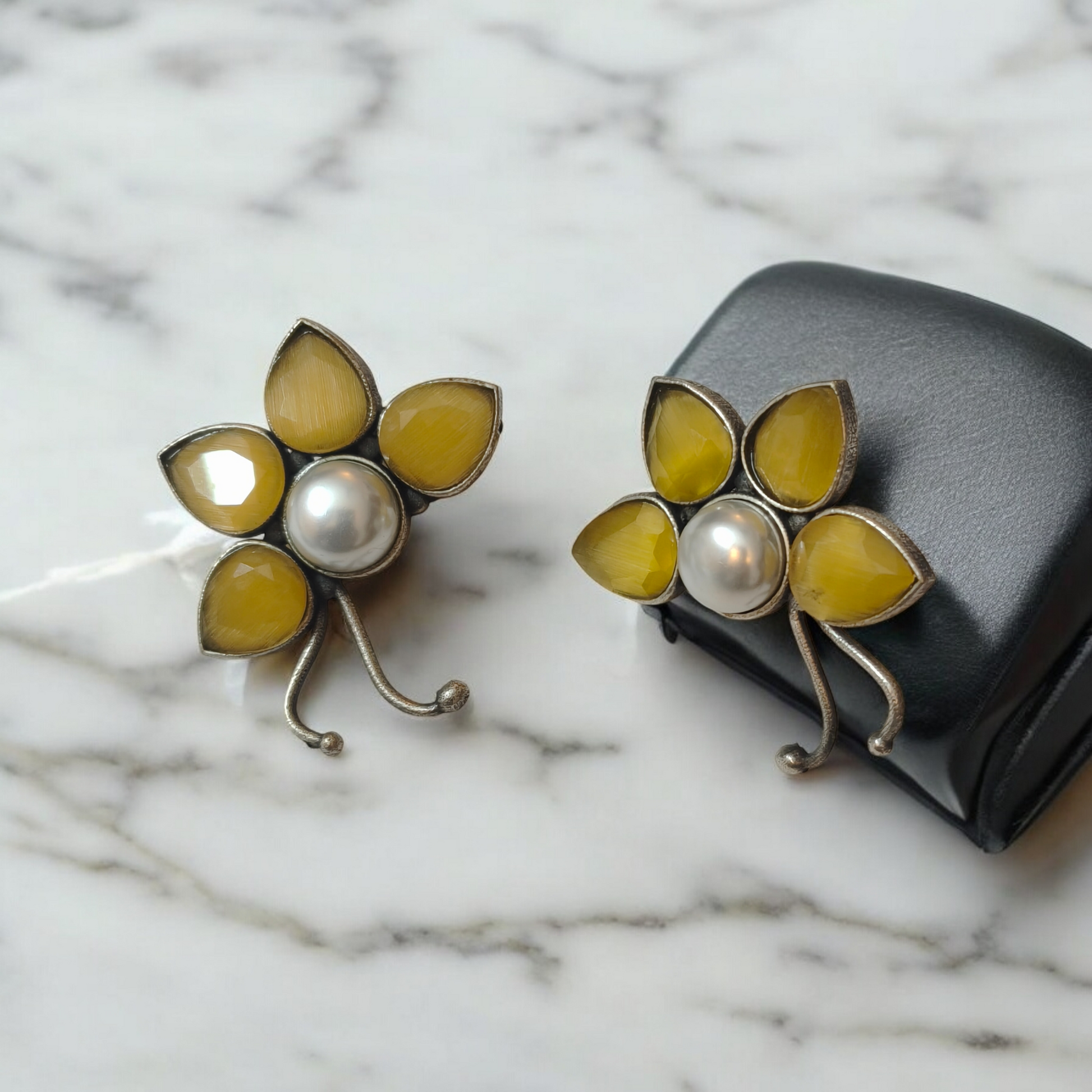 Aamara Yellow Studs - MANKAA