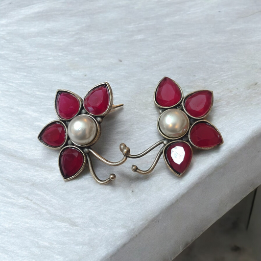 Aamara Ruby Studs - MANKAA