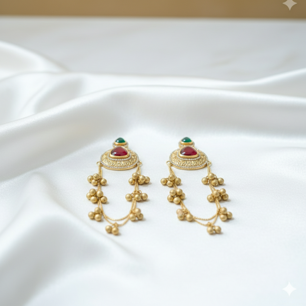 Archa Kashmiri Earrings - premium artificial earrings
